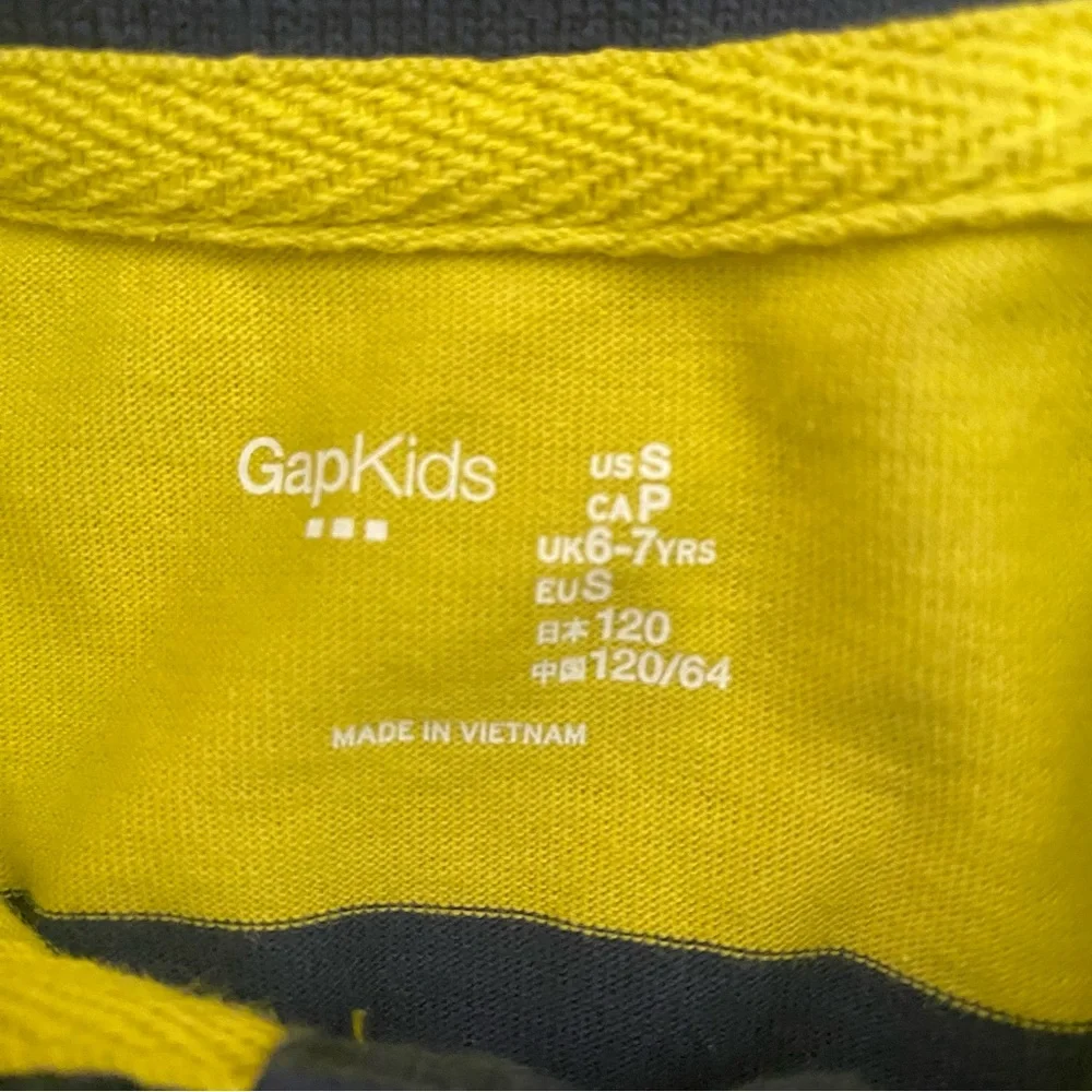 GapKids Long Sleeve Striped Polo (Size Kids Small)